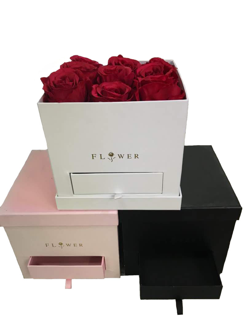 (946) коробка для цветов с отделением для подарка